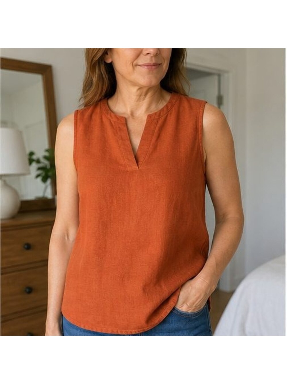 Gray Smocked Top - Picture 2 of 6